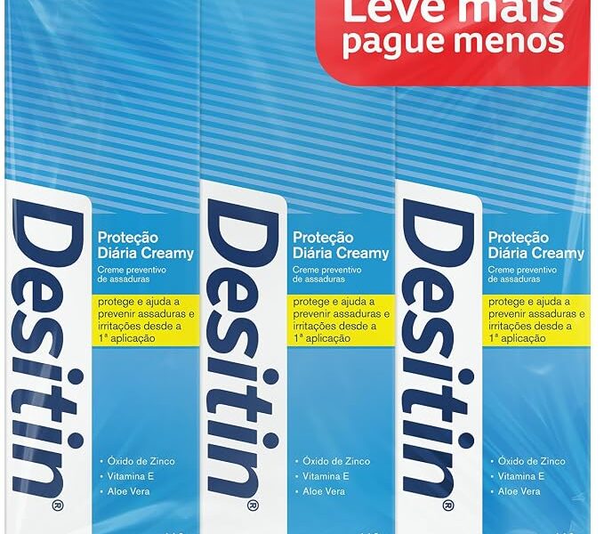 Creme Preventivo de Assaduras Desitin Creamy, Kit com 3 Unidades 113g