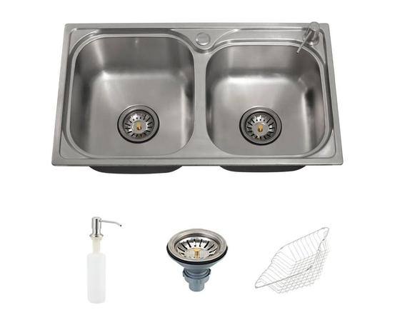Cuba Para Cozinha Gourmet Pia Dupla Aço Inox Ticunas Pingoo.Casa – Cuba de Embutir para Cozinha –
