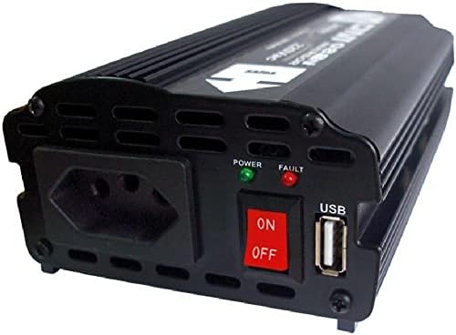 DNI, 0882, Inversor – Entrada 12V – 110Vac 300W (400W Pico) 1 Tomada 3P 1 USB, 882