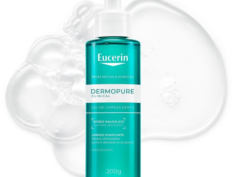 EUCERIN Dermopure Clinical Gel de Limpeza Gentil 200ml, Redução da oleosidade e acne, Desobstrui os poros