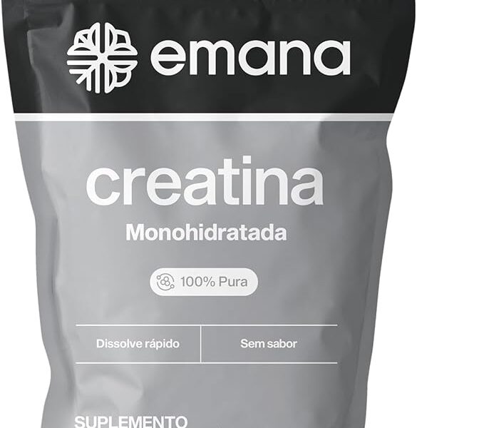 Emana Creatina Monohidratada 100% Pura Sem Sabor Micronizada – 300g