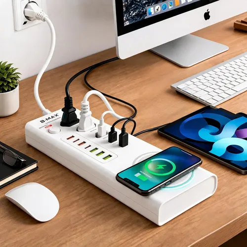 Extensão Filtro Linha Turbo Pd Régua 20 5 Tomada Usb Indução