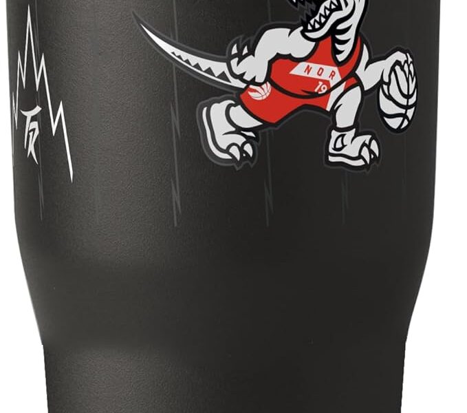 FANMATS Copo de aço inoxidável NBA Toronto Raptors City Edition 850.5 g – Revestimento em pó de parede dupla isolado e durável – Design City Edition, mantém as bebidas quentes e frias por horas