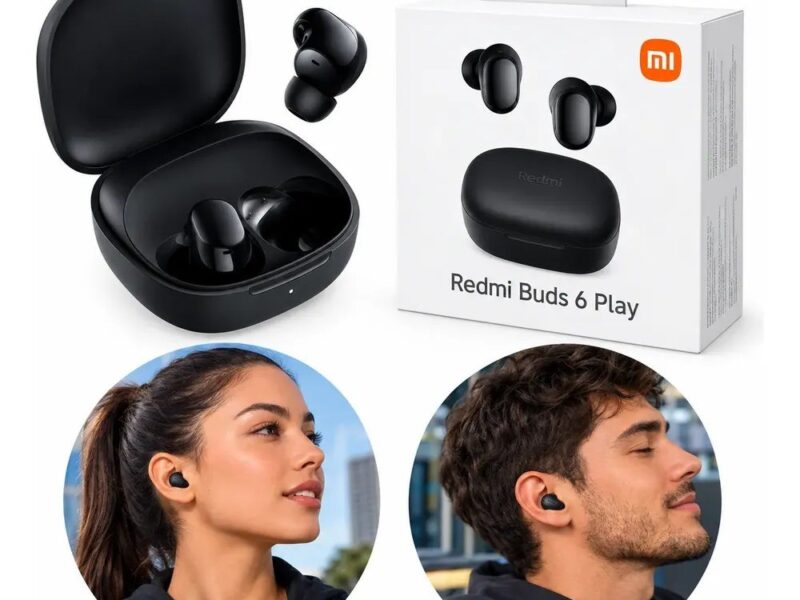 Fone De Ouvido Bluetooth Xiaomi Redmi Buds 6 Play Preto