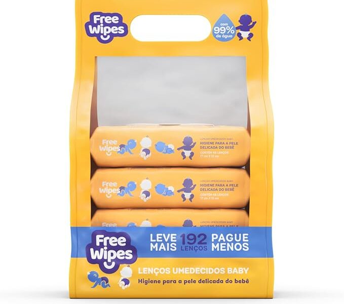 Free Wipes Baby Pack Com 4 Unidades