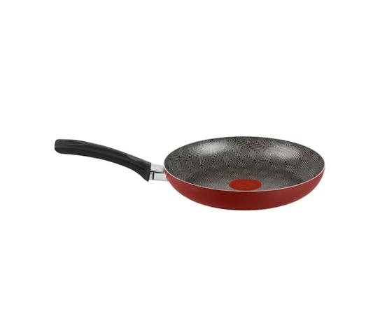 Frigideira Rochedo Facilita Vermelho 24cm com Antiaderente Resist – Limpa Fácil e Dura Mais, reforçado com partículas minerais, Thermo-Sinal e Cabos Reforçados
