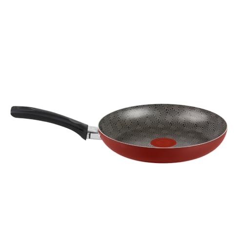 Frigideira Rochedo Facilita Vermelho 24cm com Antiaderente Resist – Limpa Fácil e Dura Mais, reforçado com partículas minerais, Thermo-Sinal e Cabos Reforçados