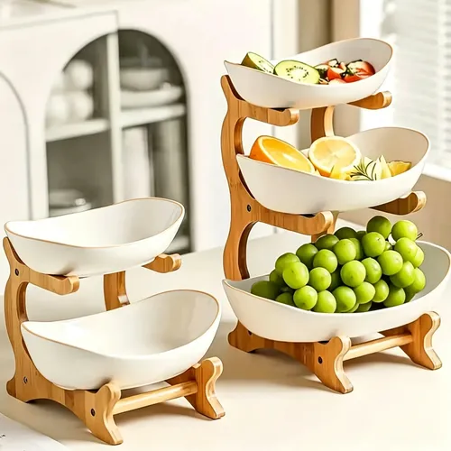 Fruteira De Mesa Dupla Organizador Frutas Legumes