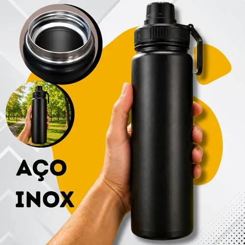 Garrafa De Água Termica 800ml Café Inox Copo Frio E Quente na Meli por R$ 34,85