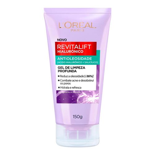 Gel de Limpeza Antioleosidade L Oréal Paris Hialurônico 150g