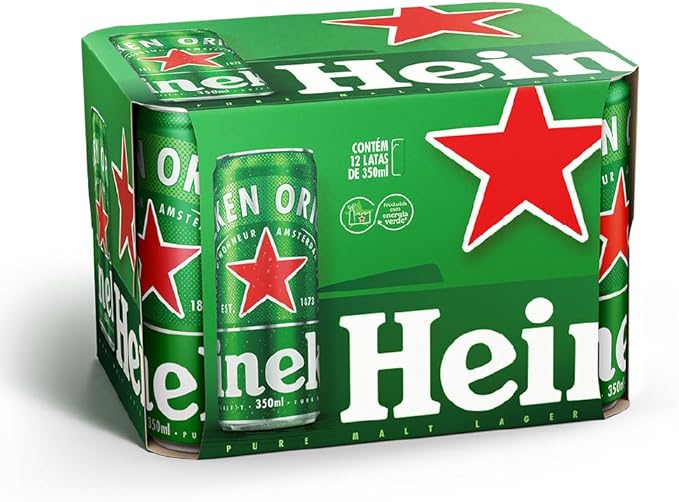 Heineken Cerveja Sleek Lata 350ml Pack 12 Unidades