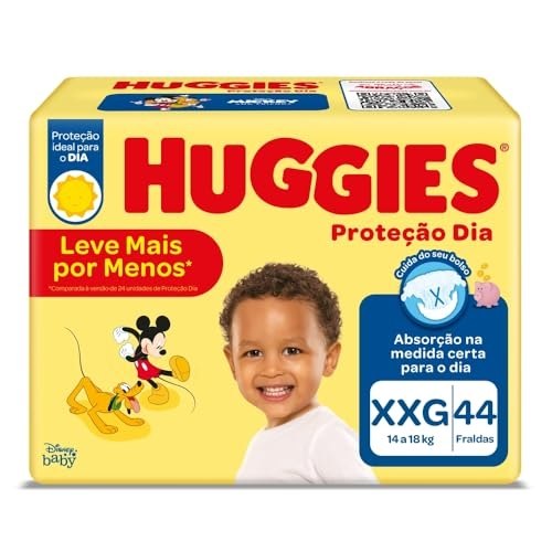 Huggies Fralda Proteção Dia Tam. XXG – 44 fraldas