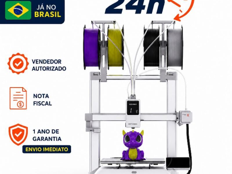 Impressora 3D Anycubic Kobra X Bivolt Multicor Alta Velocidade 4 Cores