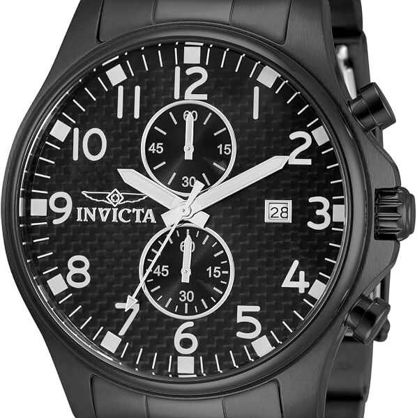Invicta Relógio masculino 0383 II Collection preto banhado a íon de aço inoxidável