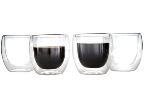 Jogo de Copos de Vidro de Café Parede Dupla 80ml 4 Peças Haus Concept Inspire – Copos –