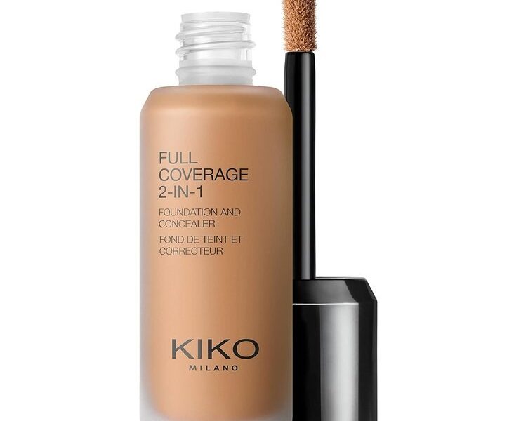 KIKO MILANO, Full Coverage 2-in-1 Foundation & Concealer, Base e Corretivo 2 em 1, Cor