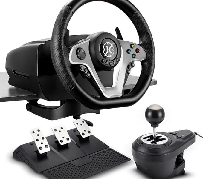 Kalkan Kit Simulador de Corrida G500 ProRacing Volante Pedais e Câmbio USB Force Feedback 3.2Nm 900° Compatível c/ PC, Xbox, PS4 – KLK00032