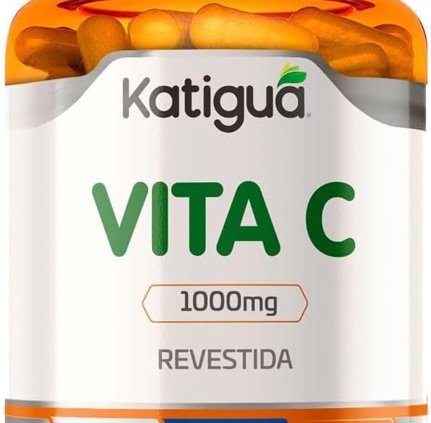 Katiguá, Vita C, Revestida, Sem sabor, 60 Cápsulas rígidas • 30 doses, Laranja