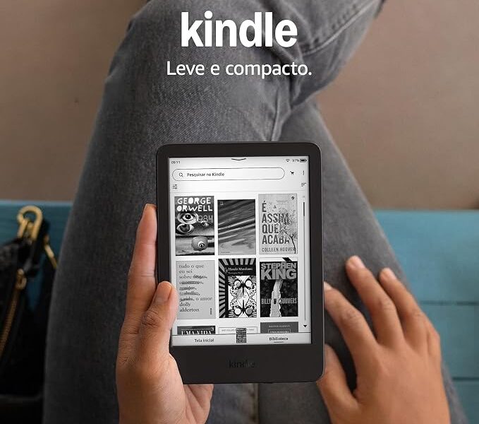 Kindle 16 GB (modelo 2024) – Leve e compacto, com tela antirreflexo, trocas de página rápidas, luz frontal ajustável e bateria de longa duração – Cor Preta