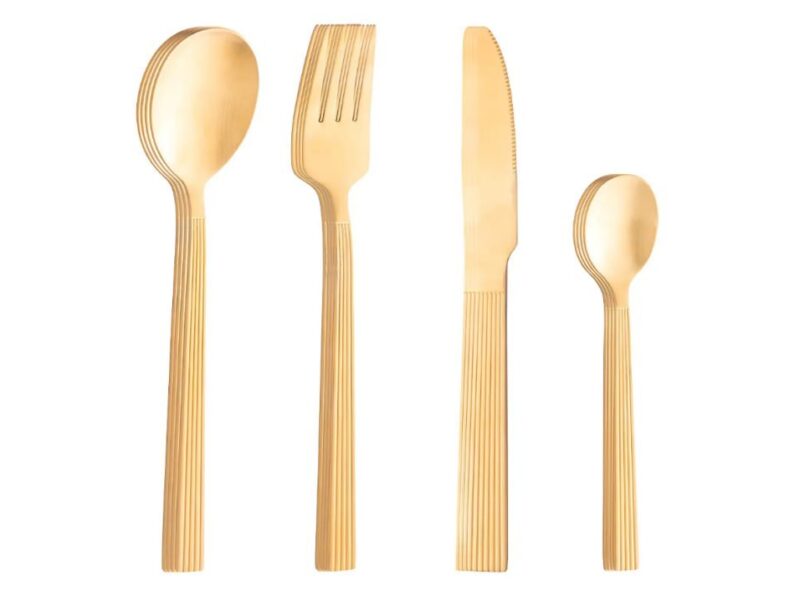 Kit 12 Talheres De Sobremesa 6 Colheres E 6 Garfos Luxo