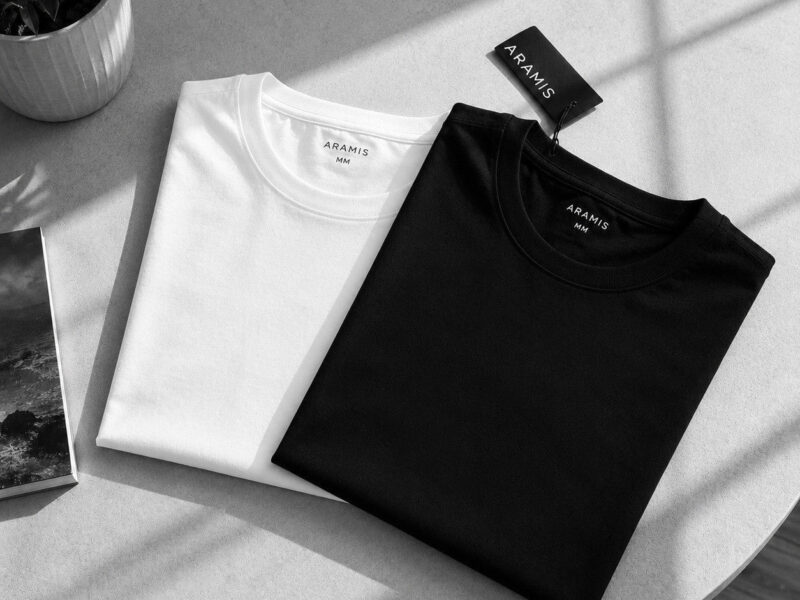 Kit 2 Camiseta Aramis Manga Curta New Basic Preto e Branco