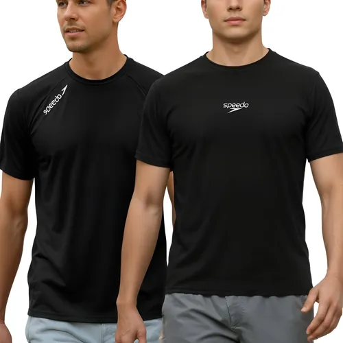 Kit 2 Camiseta Masculina Speedo Dry Fit Manga Curta Academia