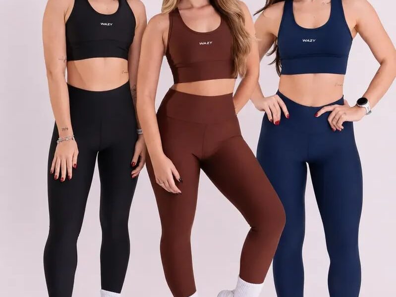 Kit 3 Conjunto Fitness Feminino Top + Calça Legging Academia