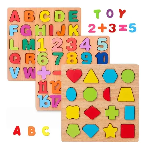 Kit 3 Jogos Brinquedos Educativos Numeros Letras Alfabeto