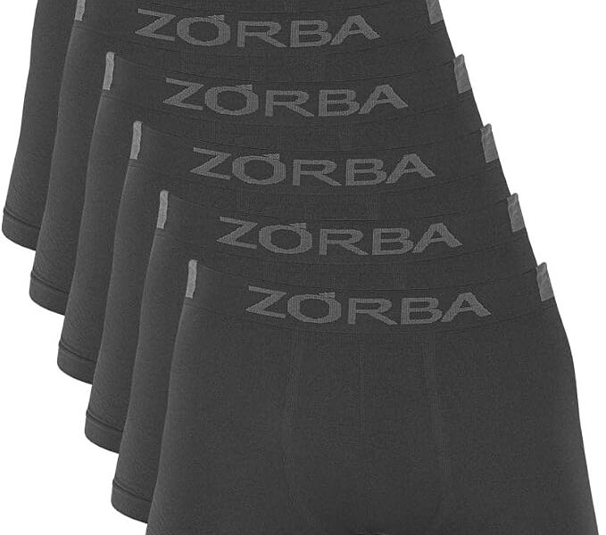 Kit 6 Cuecas Zorba Boxer Extreme Sport sem Costura Microfibra 836 Chumbo – GG