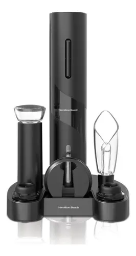 Kit Abridor de Vinho Elétrico Hamilton Beach com Acessórios, para uma Experiência Completa