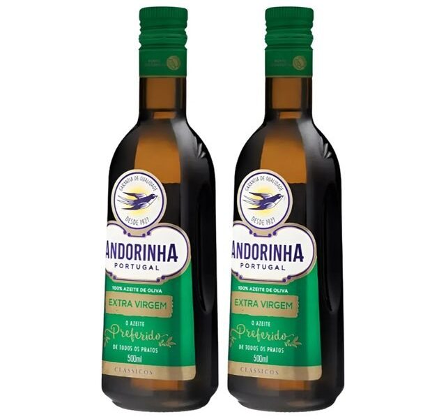 Kit Azeite De Oliva Extra Virgem Andorinha Vidro 500ml – 2 unidades