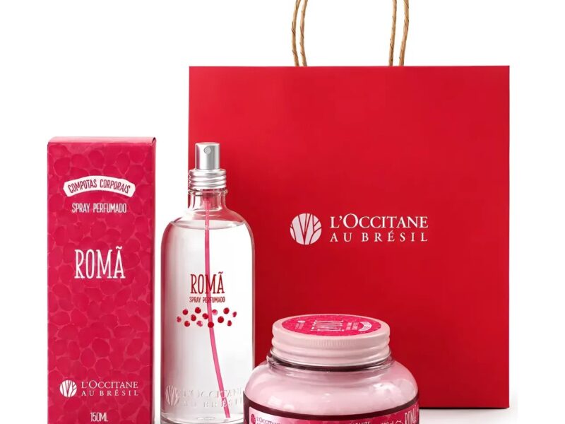 Kit Presente Romã Loccitane Spray 150ml+geleia 200ml+sacola