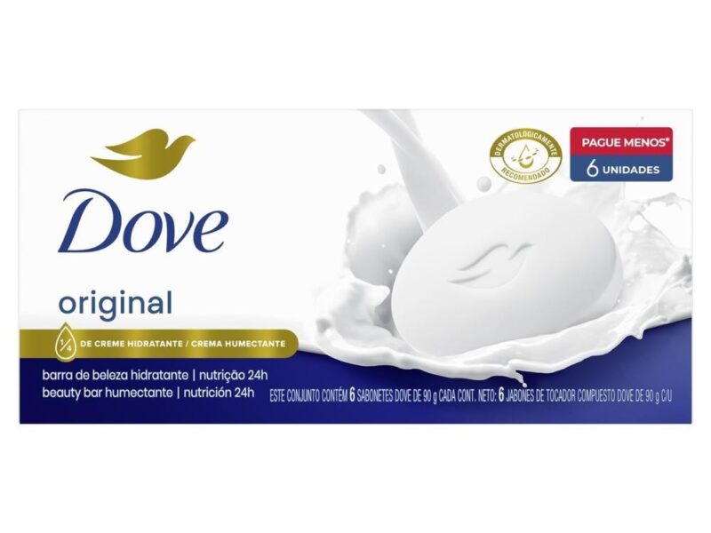 Kit Sabonete Barra Dove Regular Com 6 Unidades