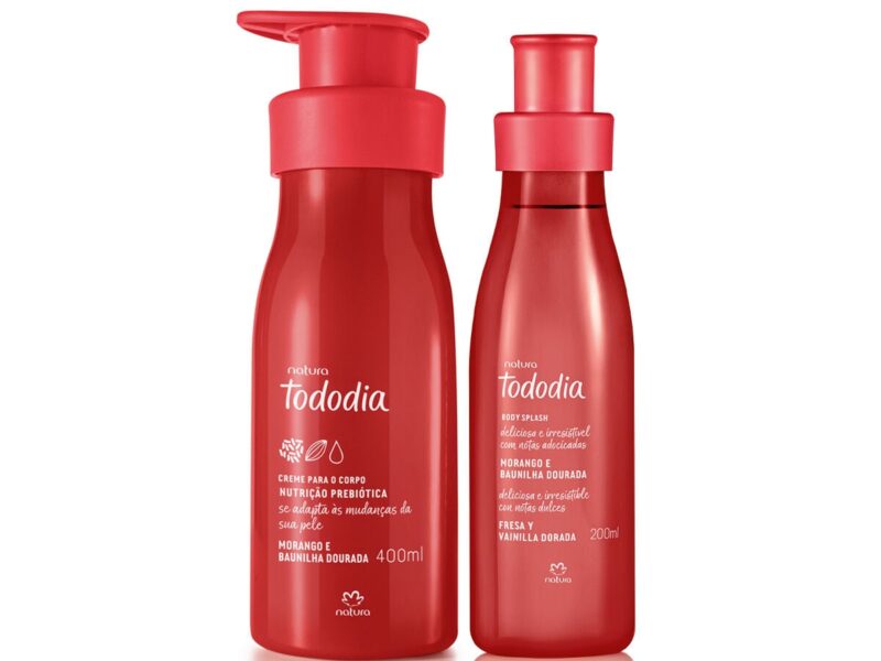 Kit Tododia Morango e Baunilha Dourada com Body Splash (2 produtos)
