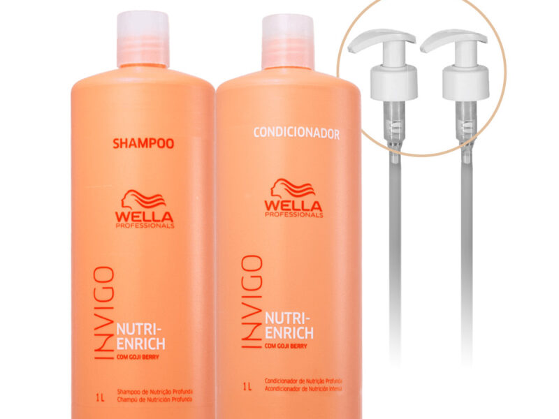 Kit Wella Professionals Invigo Nutri-Enrich Shampoo Condicionador e Válvula (4 produtos)