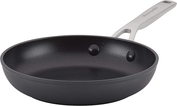 KitchenAid Frigideira/frigideira antiaderente de indução anodizada, 21 cm, preto fosco