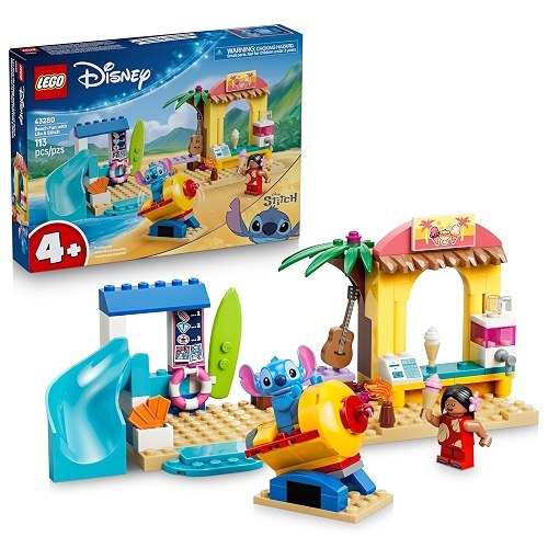 LEGO Disney Diversão na Praia com Lilo e Stitch 43280 na Link por R$ 122,39