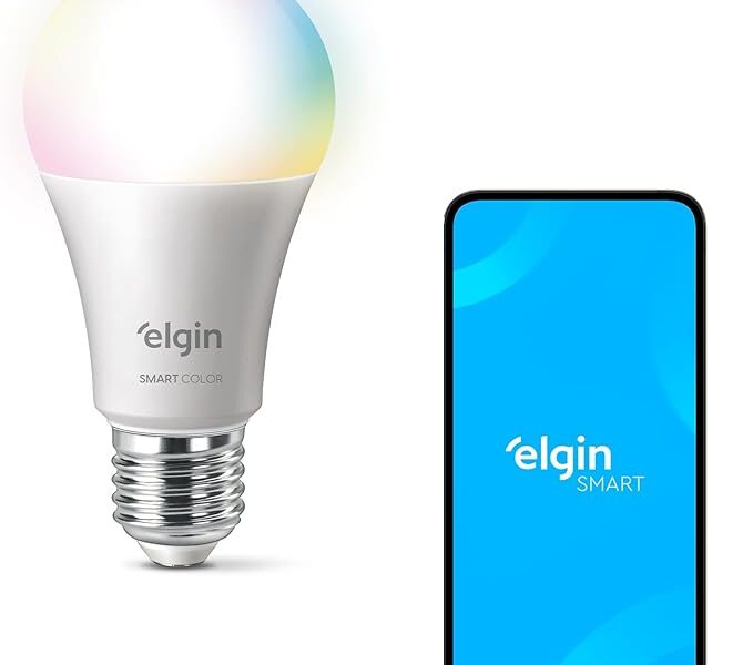 Lâmpada Inteligente Smart Color 10W Elgin RGB Wifi Compatível com Alexa e Google Home
