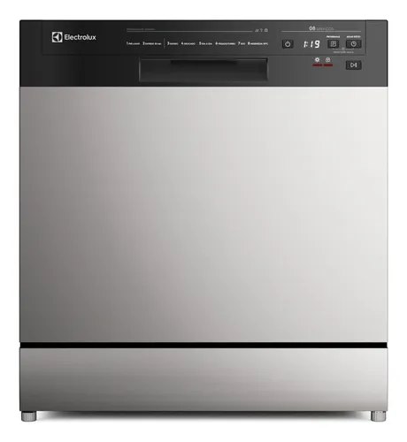 Lava-louça Electrolux Inox Com Programa Lava E Seca LS08E Cinza