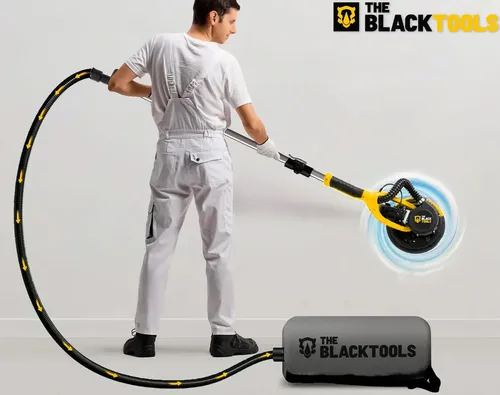 Lixadeira Teto E Parede Telescópica Profissional Com Led E Saco Coletor The Black Tools Btl750 750w