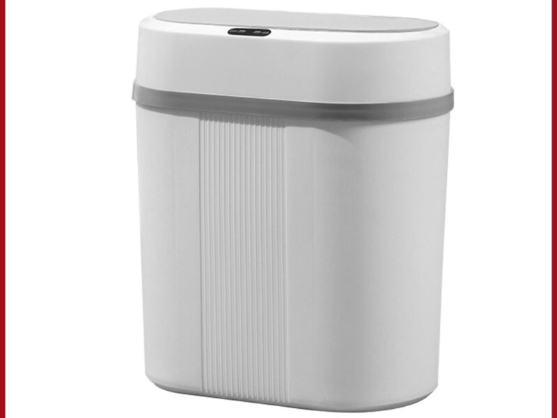 Lixeira Automática Knock 12L – Sem Toque, Sensor Infravermelho e Tampa para Cozinha, Banheiro, Escritório e Quarto