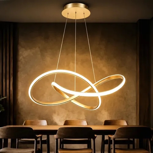 Luminária Suspensa Led Decorativa Para Sala E Quarto, 64 W