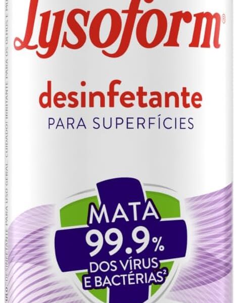 Lysoform Lavanda, Desinfetante Aerosol para Superfícies, 360ml