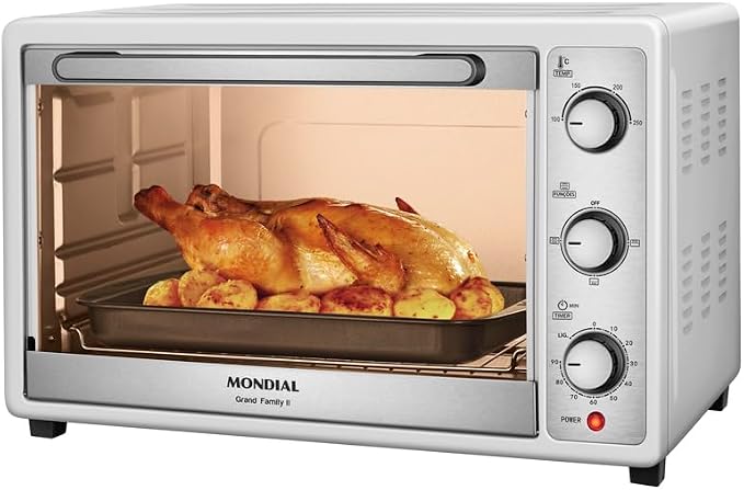 MONDIAL Forno Elétrico 52L Grand Family II, Branco/Inox, 1800W, 220V – FRN-52-W