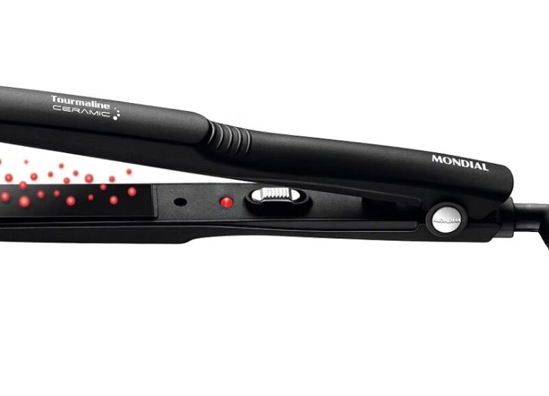 MONDIAL Prancha Alisadora Tourmaline Ceramic, Preto, Bivolt – P-15