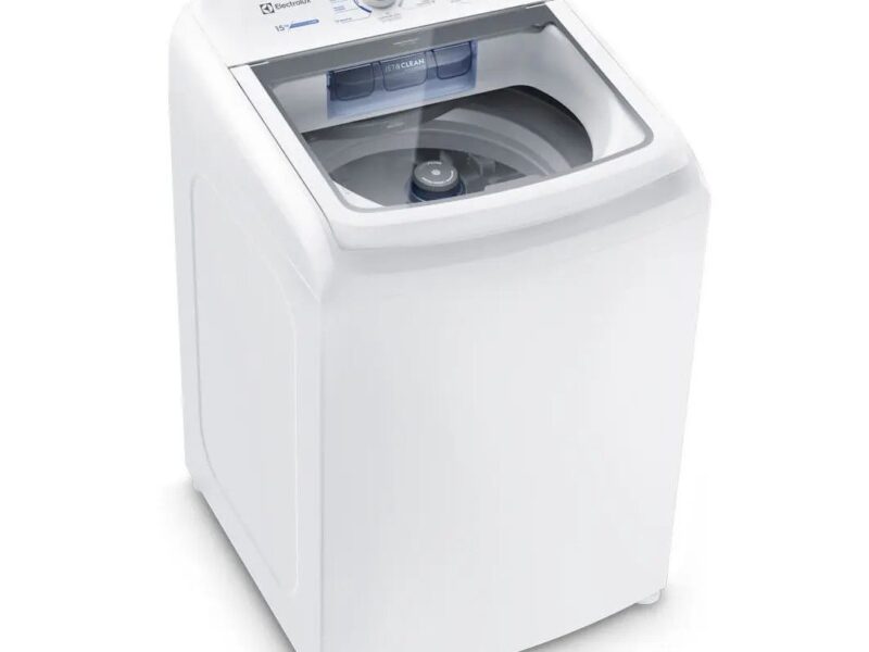 Máquina de Lavar Electrolux 15kg Branca Essential Care com Cesto Inox e Jet&Clean LED15