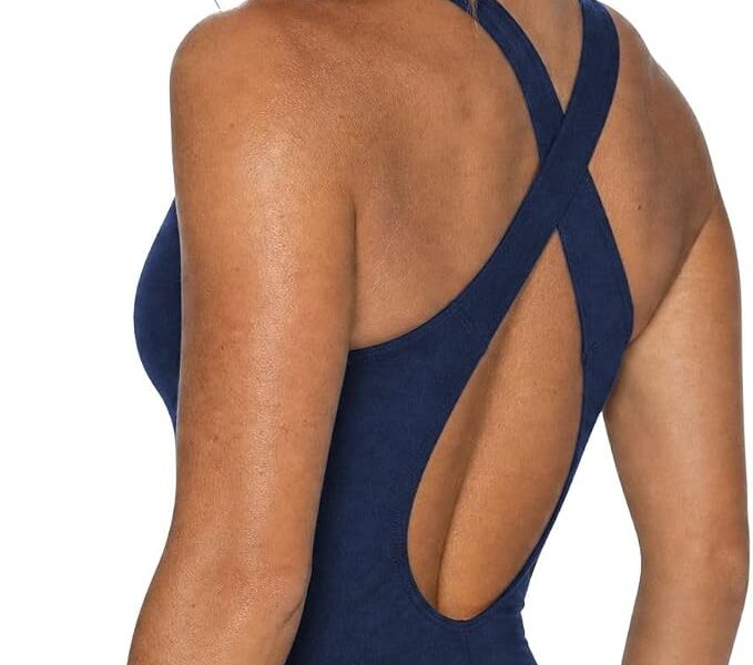 Maiô Natação Speedo Alta Sustentação Cross Sem Bojo Forro Interno