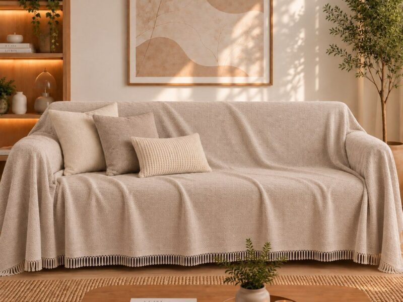 Manta Para Sofá Gigante 400x180cm Tipo Capa Protetora de Sofá Luxo Super King 4 Lugares Algodão Decorativa Promocao na S por R$ 43,62
