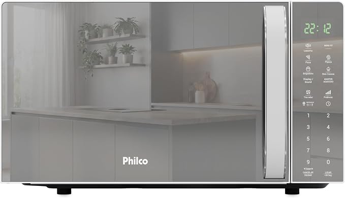 Micro-ondas Philco 20L Espelhado Pintura Limpa Fácil PMO24E 220v