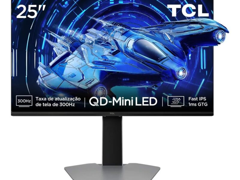 Monitor Gamer Tcl 25 Polegadas Qd-Mini Led Full Hd G64 300hz 1ms (Gtg) Freesync Hdr 600 Nits 25g64